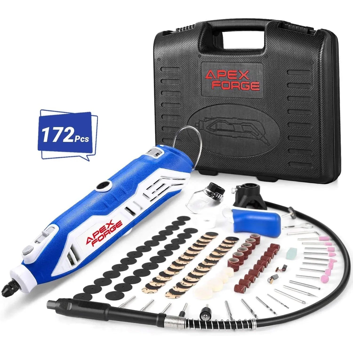 APEXFORGE M6 135W 6-Speed Rotary Tool with 172 Accessories - Gomix Brands Outlet
